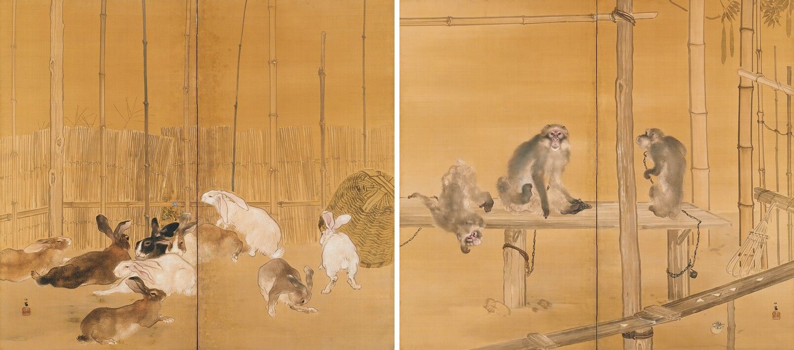 Seiho Takeuchi - Monkeys and Rabbits
